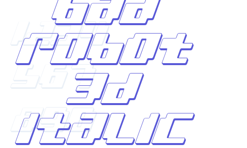 bad robot 3d italic Font