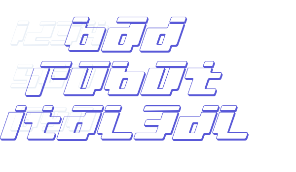 bad robot ital3dl Font