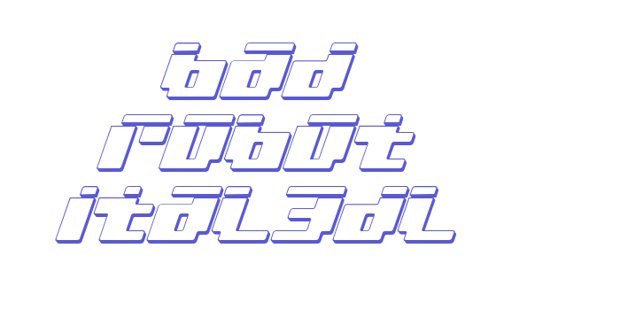 bad robot ital3dl Font Download