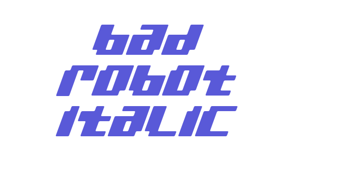 bad robot italic Font Download