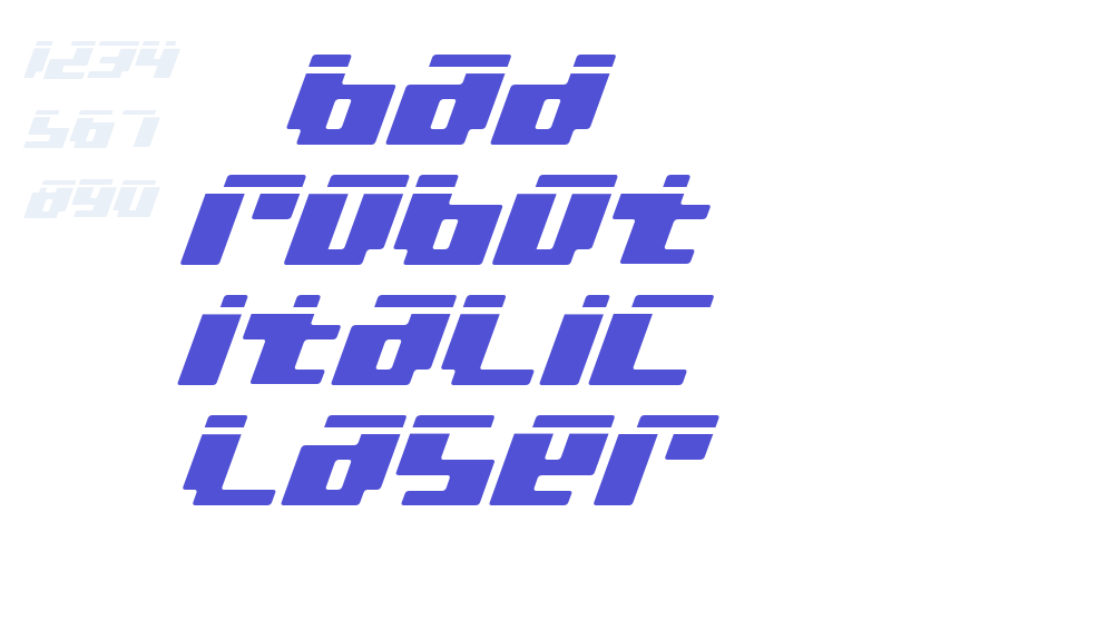 bad robot italic laser-font-download