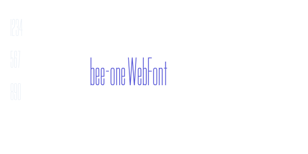 bee-one WebFont font free