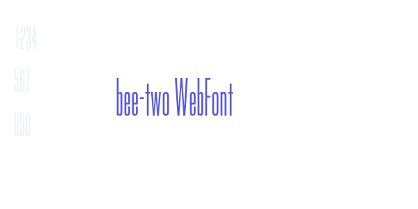 bee-two WebFont font free