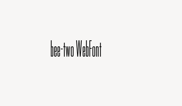 bee-two WebFont Font