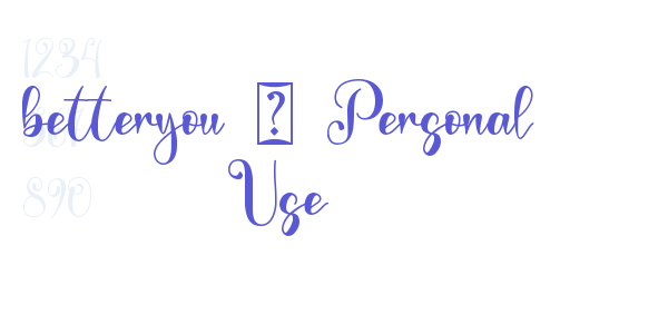 betteryou – Personal Use font