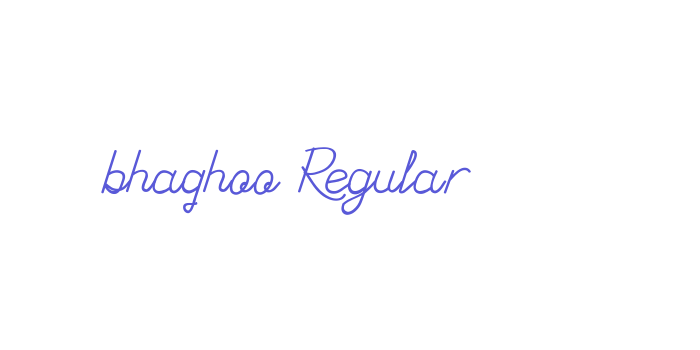 bhaqhoo Regular Font