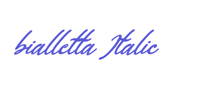 bialletta Italic Font Download