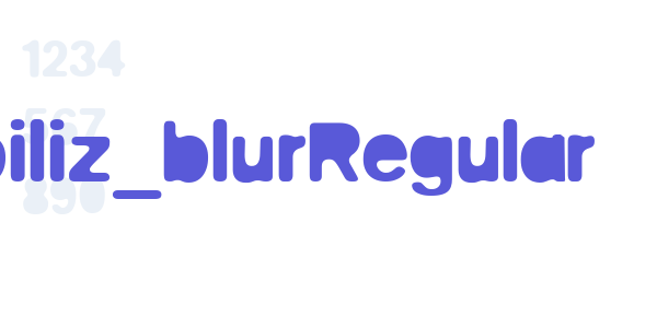 biliz_blurRegular font free