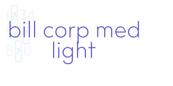 bill corp med light font free