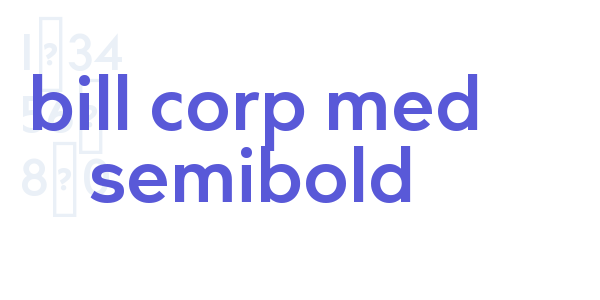 bill corp med semibold font free