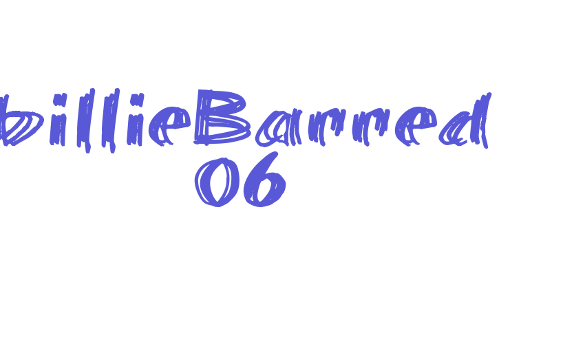 billieBarred 06 Font