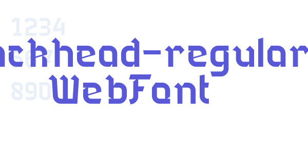 blackhead-regular WebFont font