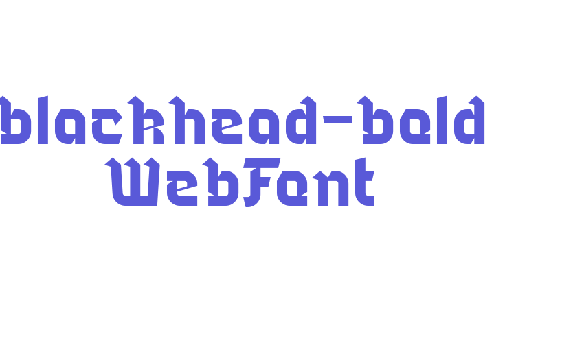 blackhead-bold WebFont Font Download