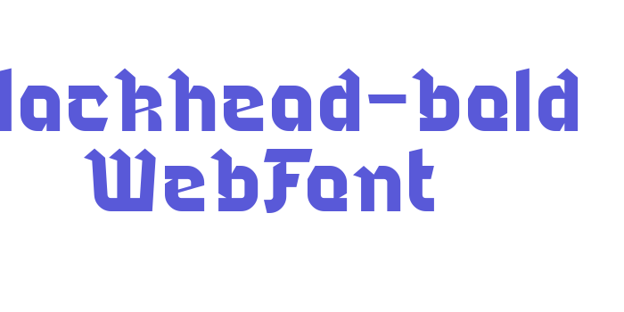 blackhead-bold WebFont Font