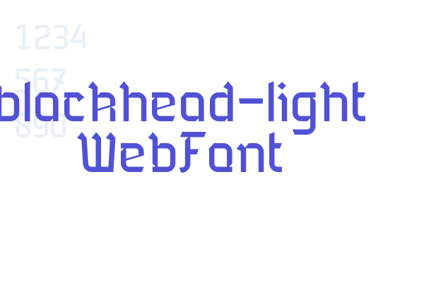 blackhead-light WebFont Font Download