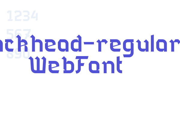 blackhead-regular WebFont Font Download