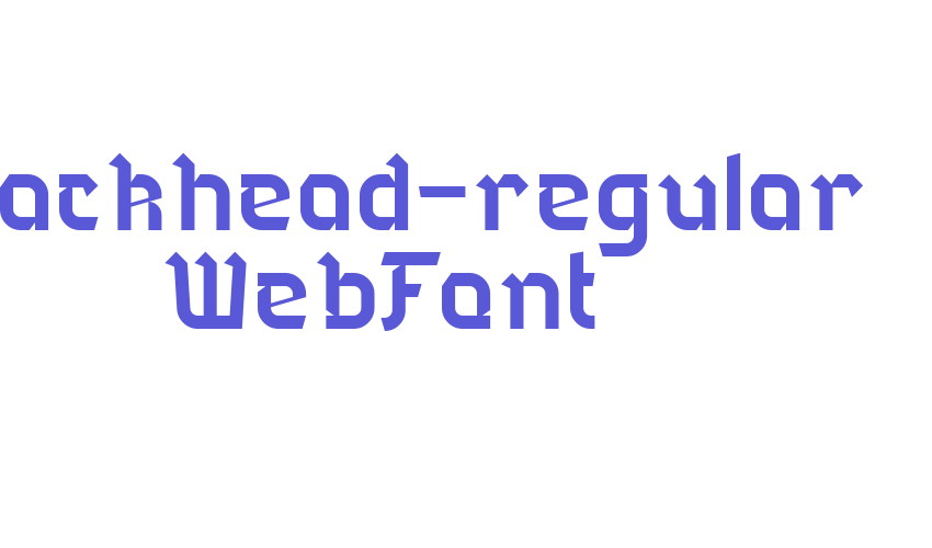 blackhead-regular WebFont Font Download