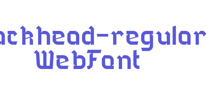 blackhead-regular WebFont Font Download