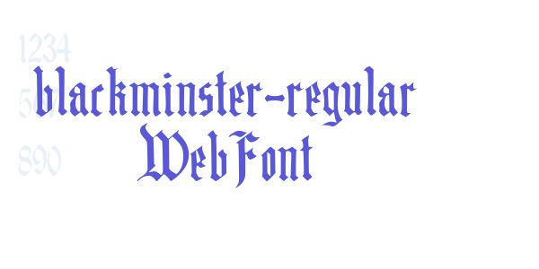 blackminster-regular WebFont font