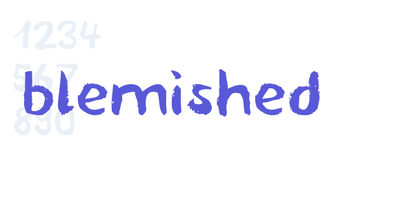 blemished font free