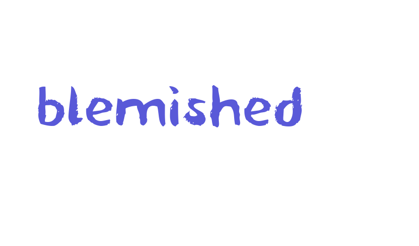 blemished Font Download