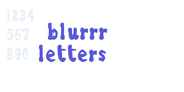 blurrr letters font