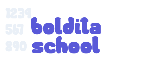 boldita school font