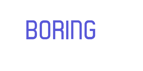 boring font