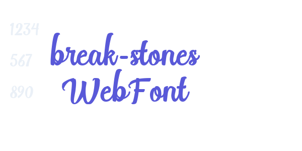 break-stones WebFont font