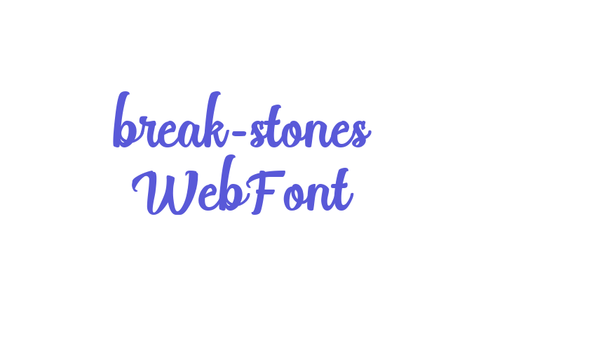 break-stones WebFont Font