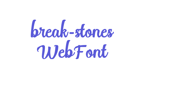 break-stones WebFont Font Download