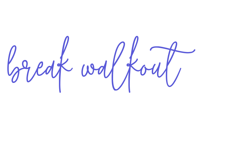 break walkout Font Download