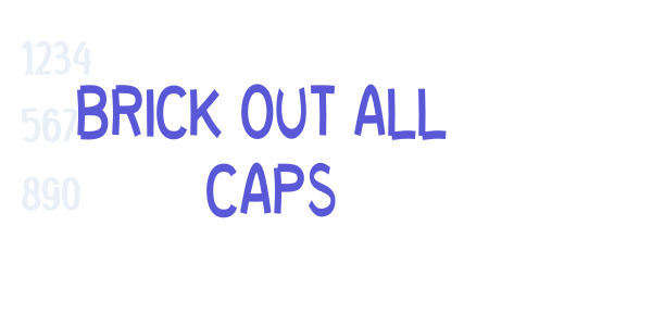 brick OUT all  caps font free