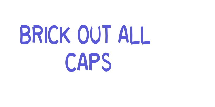 brick OUT all  caps Font