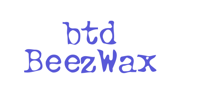 btd BeezWax Font