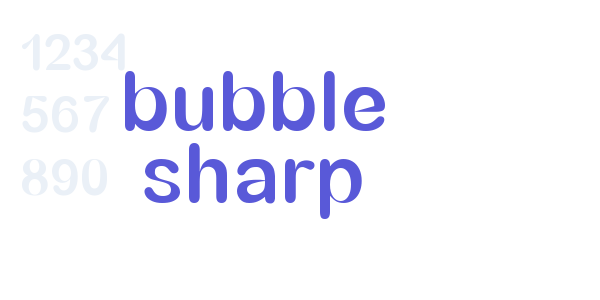 bubble sharp font