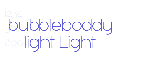 bubbleboddy light Light font free