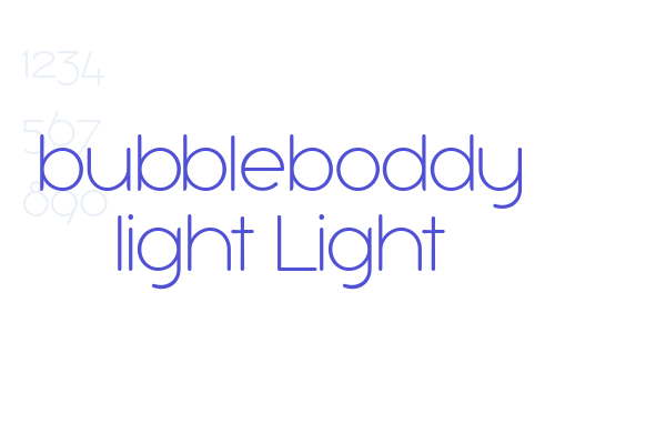 bubbleboddy light Light Font Download