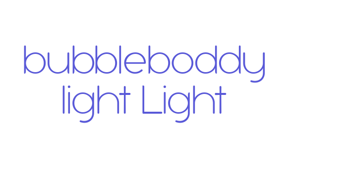 bubbleboddy light Light Font Download