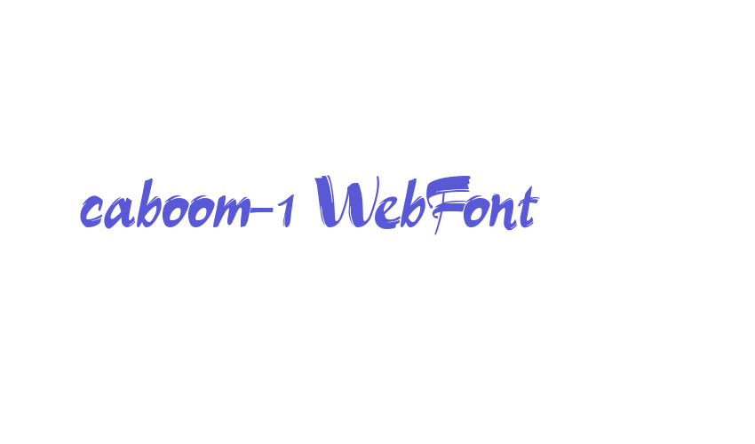 caboom-1 WebFont Font