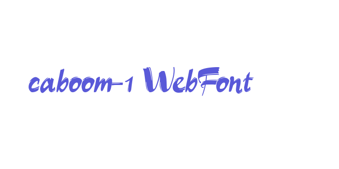 caboom-1 WebFont Font Download