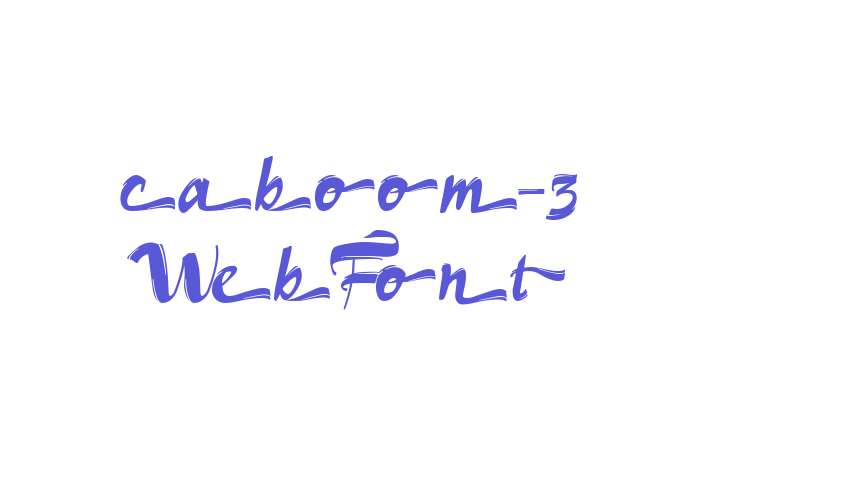 caboom-3 WebFont Font