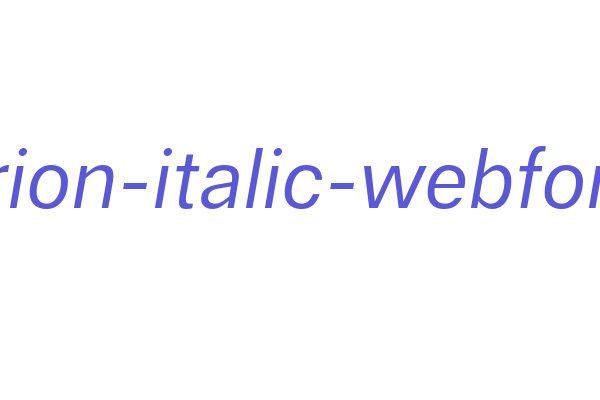 cabrion-italic-webfont Font