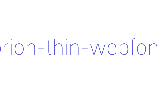 cabrion-thin-webfont Font