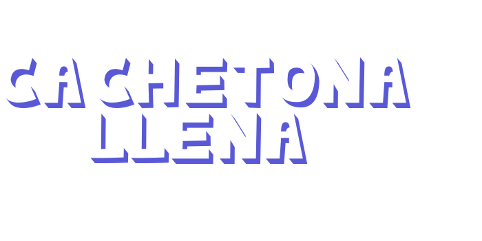 cachetona llena Font Download