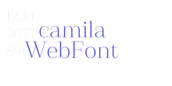 camila WebFont font free