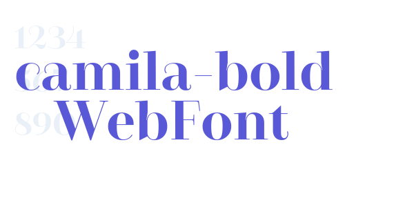 camila-bold WebFont font free