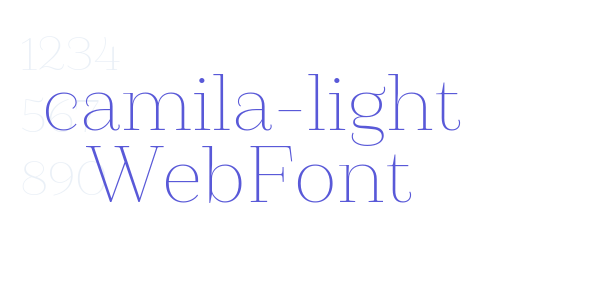 camila-light WebFont font free