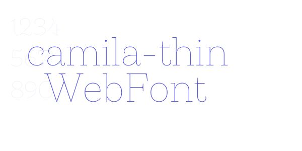 camila-thin WebFont font free