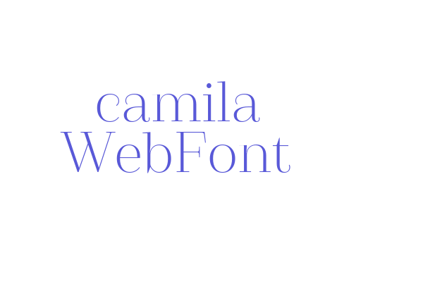 camila WebFont Font